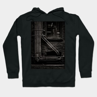 Alleyway Pipes No 2 with Border Hoodie